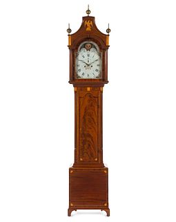 A Federal Mahogany Tall Case Clock