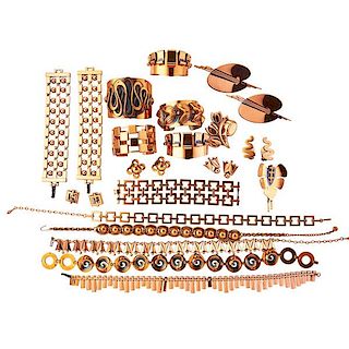 COLLECTION OF COPPER RENOIR AND REBAJE JEWELRY
