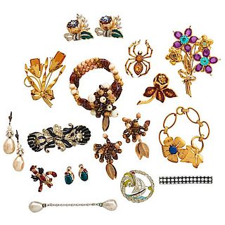 COLLECTION OF WHIMSICAL COSTUME JEWELRY