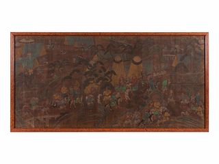 A Mongolian Silk Wallpaper Panel