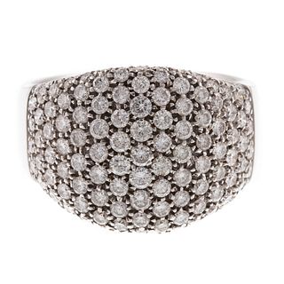 A 3.00ctw Pave Diamond Wide Band in 18K White Gold