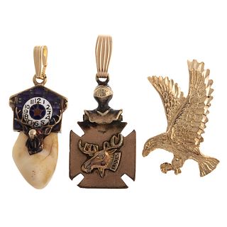 A Trio of Pendants in Gold