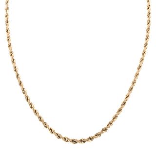 A Heavy Twisted Rope Chain Necklace in Gold