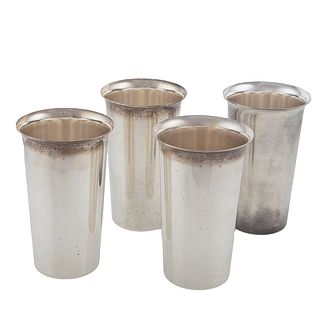Four S. Kirk & Son Sterling Silver Tumblers