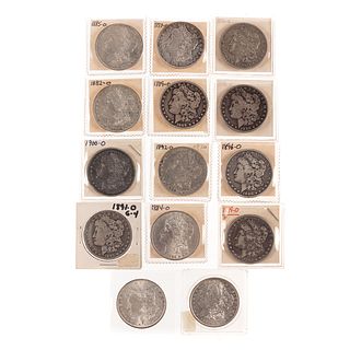 14 Different O-Mint Morgan Silver Dollars