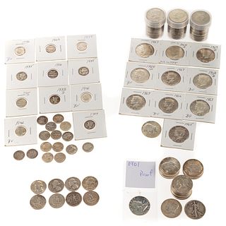 US Silver Coins: $14.60-90% & 71 40% Halves