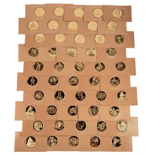 Set of 50 Genius Of Da Vinci Sterling Silver Medal