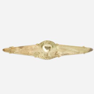 Rene Lalique, 'Deux Aigles' glass brooch