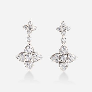 Diamond and white gold earrings