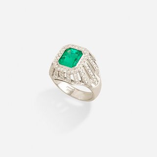 Fratelli Piccini, Emerald and diamond ring
