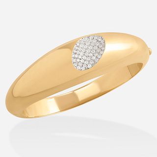Roberto Faraone Mennella, Diamond and gold bangle bracelet