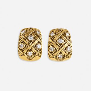 Alex Sepkus, Gold and diamond earrings