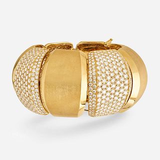 Gold and diamond bracelet