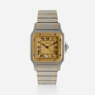 Cartier, 'Santos' stainless steel and gold wristwatch, Ref. 187901