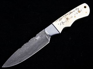 M.T. Knives Buffalo Bill Signature Damascus Knife