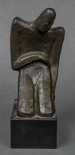 Nancy Dryfoos Abstract Man Modern Bronze Sculpture
