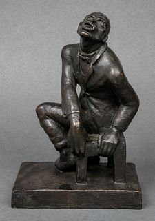 Helene Sardeu "Jazz Singer" Bronze Sculpture