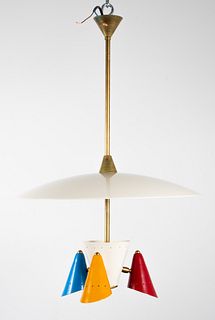 Italian Stilnovo Style Three-Light Chandelier
