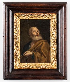 Old Master School "St. Peter" Oil on Board