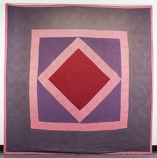 Amish Quilt, Pierced Diamond in a Square Pattern