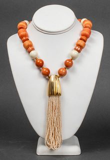 Nina Ricci Designer Beaded & Gold-Tone Necklace