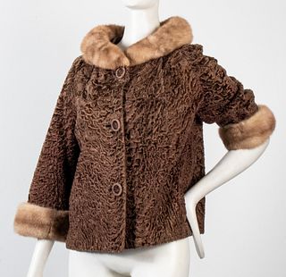 Kramer's Persian Lamb & Mink Fur Jacket