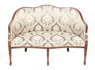Louis XVI Manner Upholstered Settee