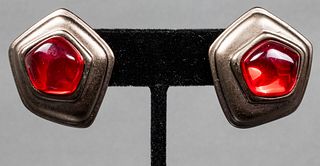 Yves Saint Laurent Modern Geometric Earrings