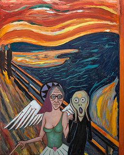 Michael Andryc, Angel Babka Silencing the Scream (After Edvard Munch)