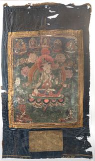 Tibetan Thangka of White Tara, 17th-18th Century