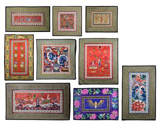 9 Chinese Embroideries, Qing