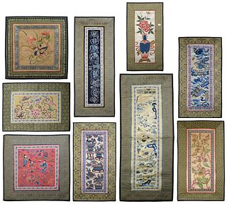 9 Chinese Embroideries, Qing
