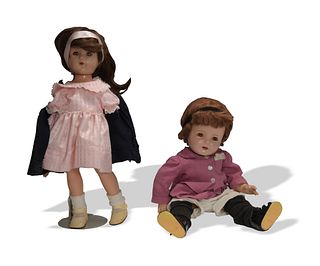 2 Compo Dolls, Arranbee Nancy and Effanbee Patsy