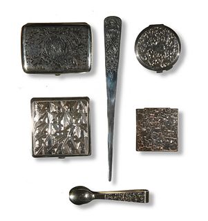 6 Sterling Silver Implements and Accessories