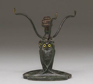 Bradley & Hubbard Owl Boudoir Lamp Base c1920