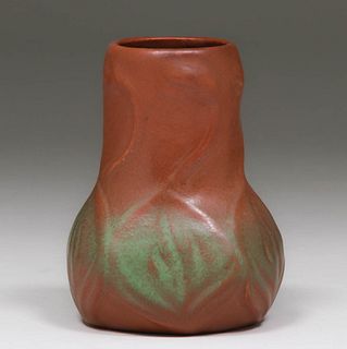 Van Briggle Mountain Crag Brown Vase c1920s