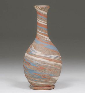 Evans Pottery - Dexter, MO Mission Swirl Vase c1930s