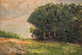 Gottardo Piazzoni Small Painting California Oak Trees