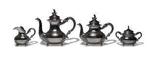 Sterling Silver Coffee and Tea Set by Gayer and Krauss