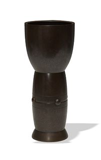 Japanese Art Deco Bronze Vase, Taisho