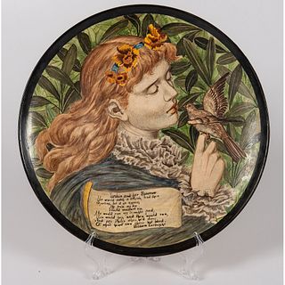 A D. Cottier & Co. Pre-Raphaelite Faience Charger