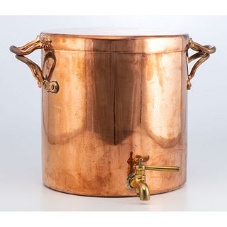 An English Army & Navy Stores Copper Stock Pot