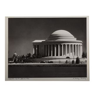 A. Aubrey Bodine. Capitol and Jefferson Memorial