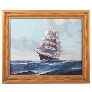 Claude L. Payzant. Full Masted Ship, oil on canvas