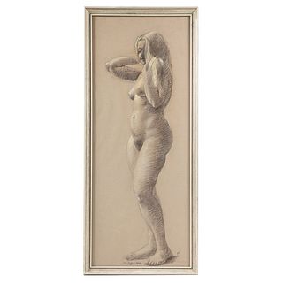 Ann Didusch Schuler. Study of a Nude, charcoal