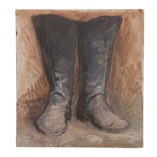Nathaniel K. Gibbs. Boots of the Soldier, oil