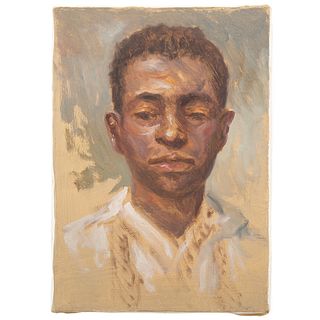 Nathaniel K. Gibbs. Study of Young Man, oil