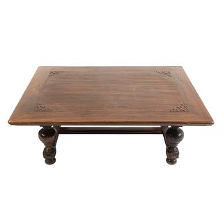 Jacobean Style Mixed Wood Low Table