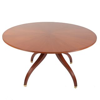Mahogany Round Pedestal Dining Table