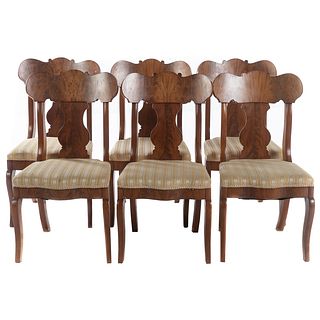 6 American Classical Style Mahogany Side Chairs